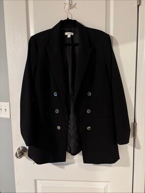 Bar III Black Double-Breasted Blazer